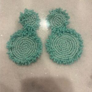 Sea Green Beaded Earrings